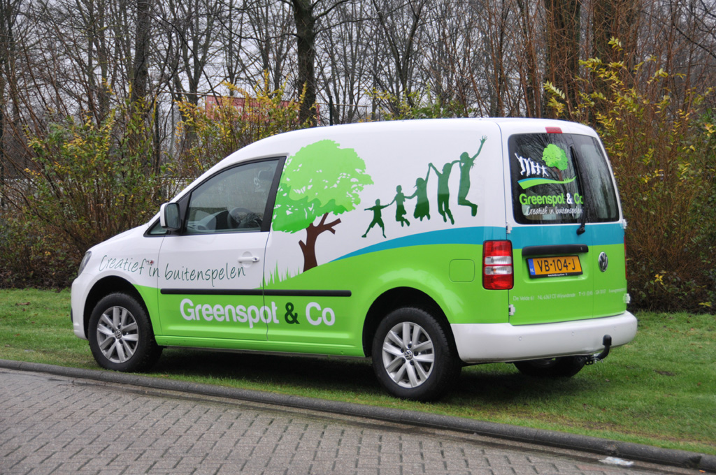 Bedrijfsauto belettering Greenspot & Co